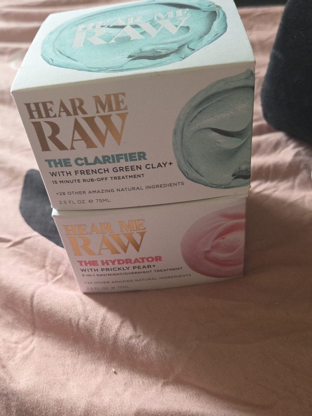 Hear Me Raw The Clarifier + The Hydrator Skincare Set - Green & Pink